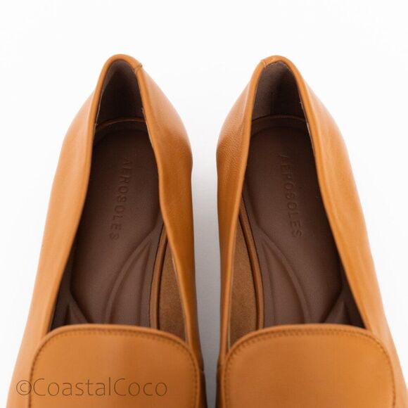 Aerosoles Women's Neo Loafer Flat Brown Leather 10, Office Timeless Quiet Luxury - Picture 3 of 9